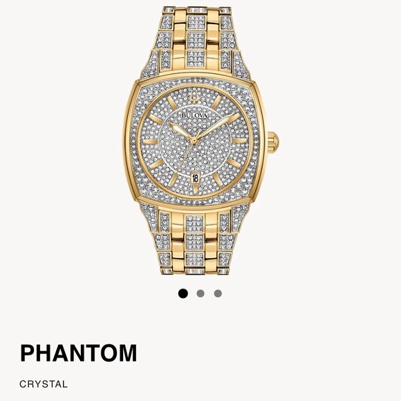 Bulova Phantom Crystal Watch Gold and Silver - Picture 8 of 11